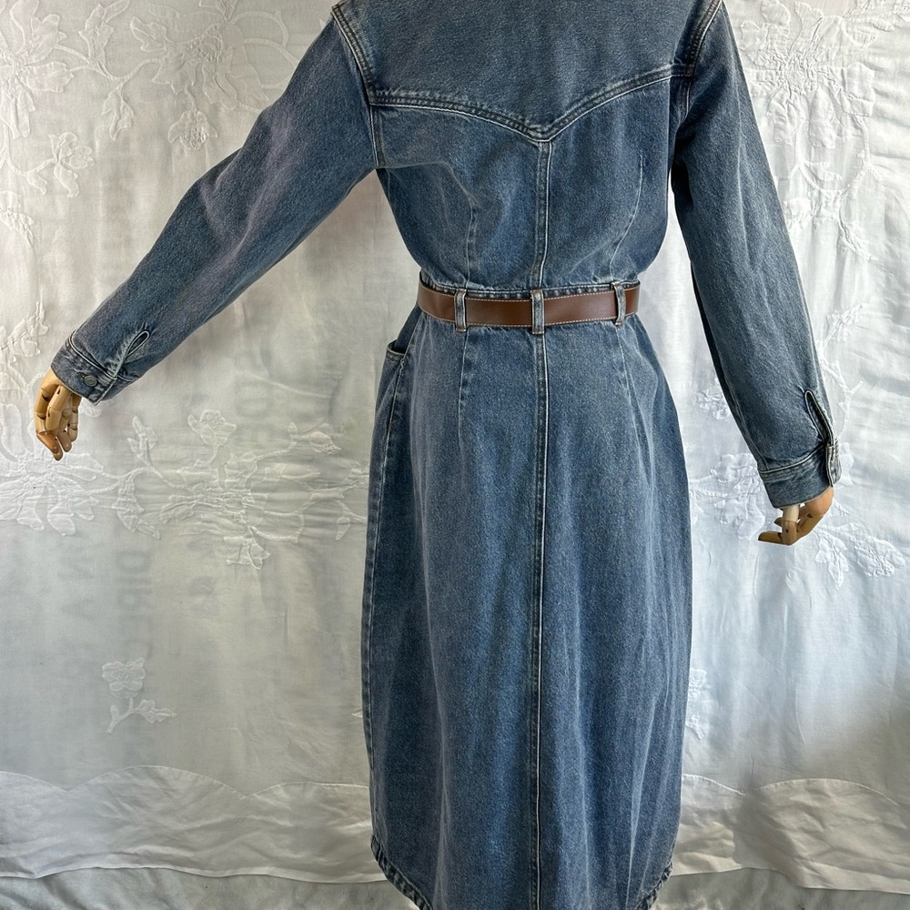 Future Collective Denim Shirt Dress – Western Minimal, women’s Sz6 - Picture 10 of 12